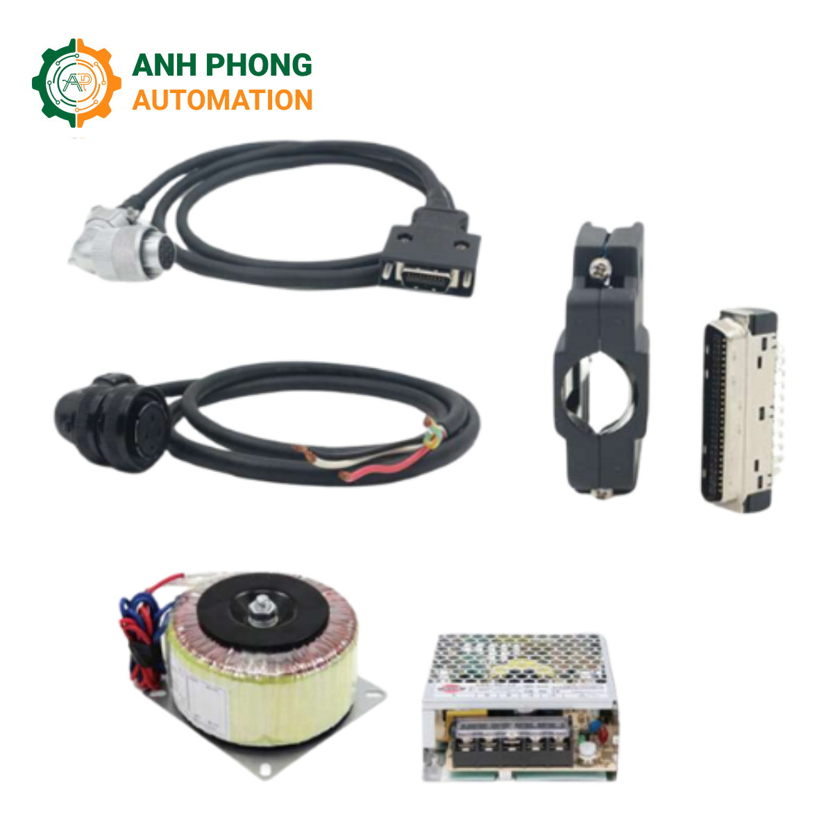 Các phụ kiện đi kèm với servo motor/servo driver